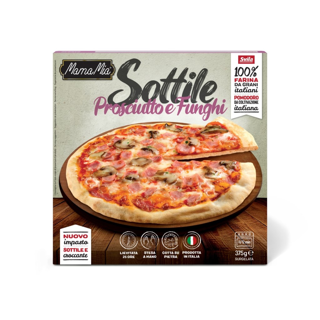divinepasta product Mama mia sottile proscuitto e funghi front shd